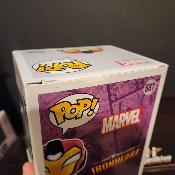 Marvel Ironheart Glow in the Dark CHASE Funko PoP Vinyl Figure #687 - Picture 7 of 9